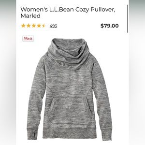 L.L.Bean cozy cowl neck pullover